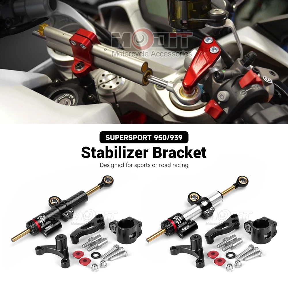 

Motorcycle Accessories Damper Stabilizer Bracket Steering Mount Kit For Ducati SuperSport 950 Supersport 939 2018-2025