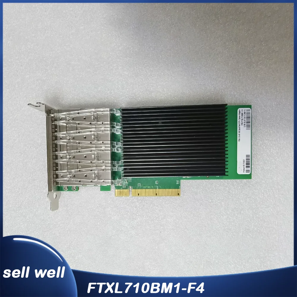 

Четырехпортовая 10-гигабитная оптоволоконная сетевая карта PCIe 3.0 x8 FTXL710BM1-F4