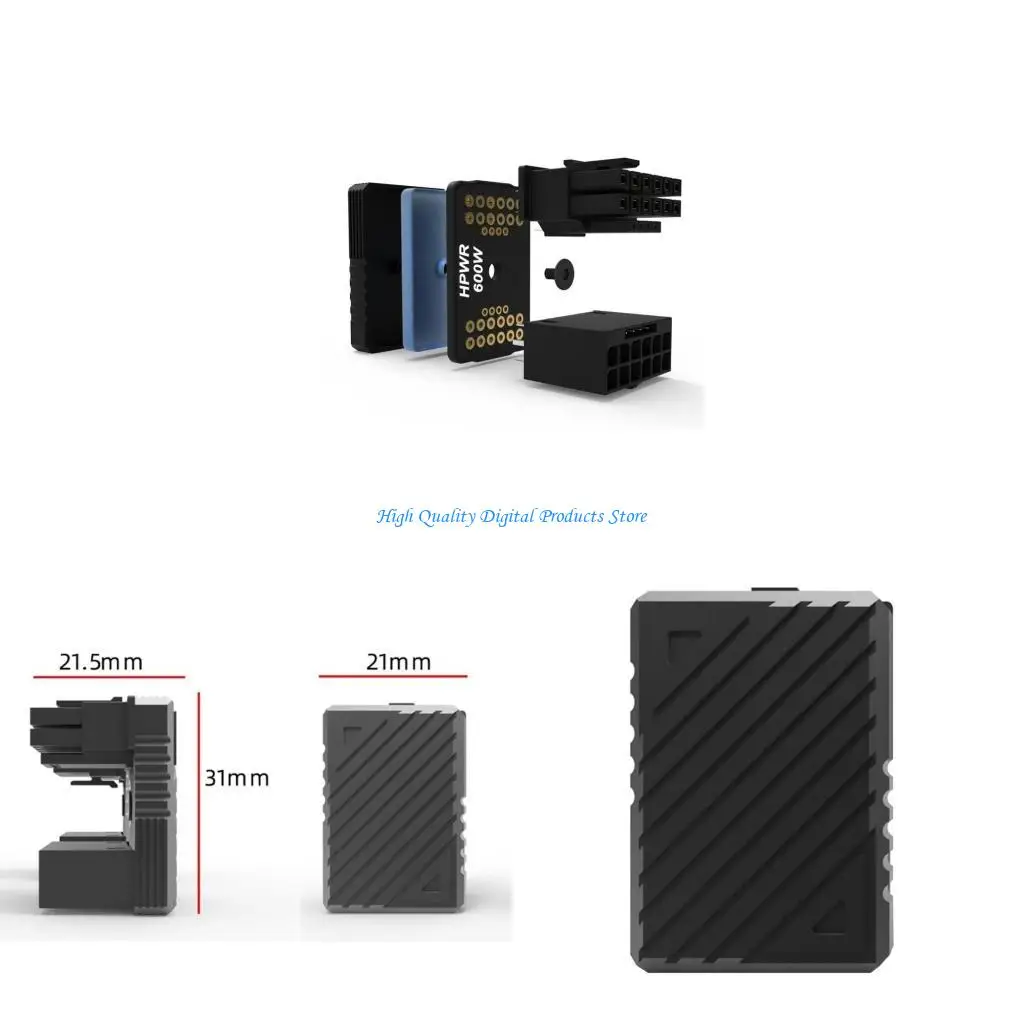 

U2JE 12VHPWWR Адаптер 16 -контактный ATX3.0 Графическая карта Head Converter Head 12+4pin Adapter Plate Высокие характеристики