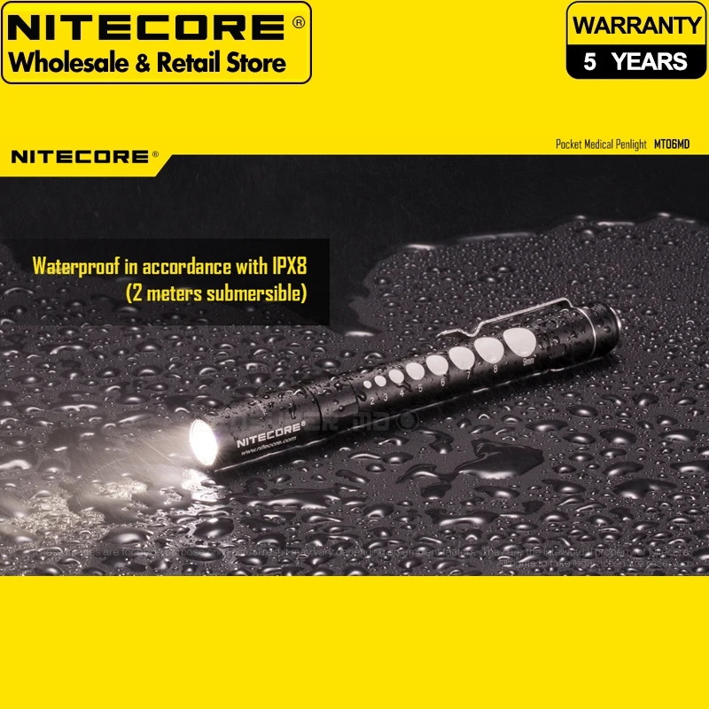 ضوء ضوئي طبي Nitecore-Pocket للأطباء ، مصباح يدوي AAA محمول ، سعر المصنع ، MT06MD