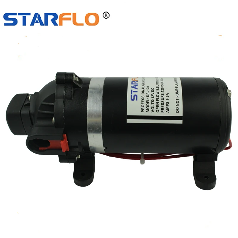 مضخات مياه STARFLO DC صغيرة محمولة كهربائية ذاتية التحضير تعمل بالبطارية ذات ضغط عالي لغسيل السيارات والدراجة