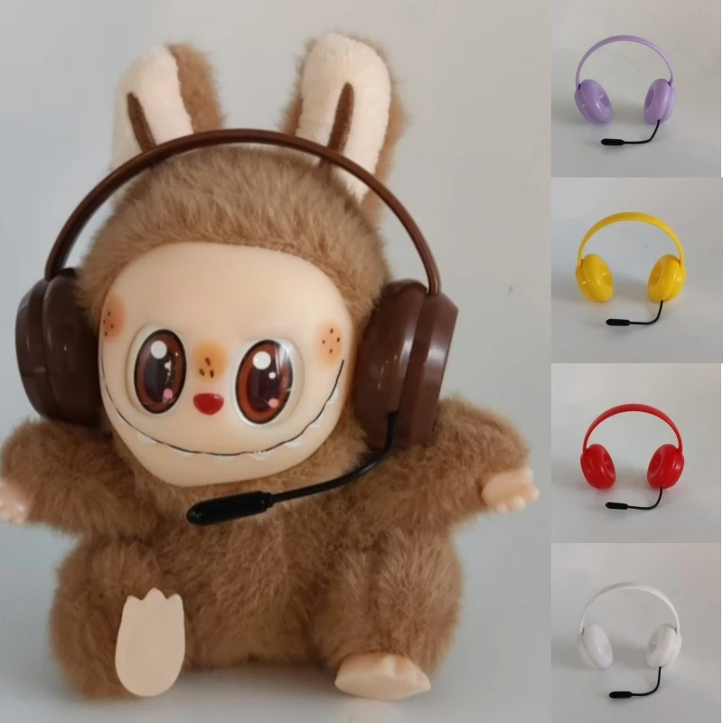 

DIY Doll Accessories for Labubu Fashion Color Headphones Decorative Mini Accessories Toys Cos Props Girls Birthday Gift