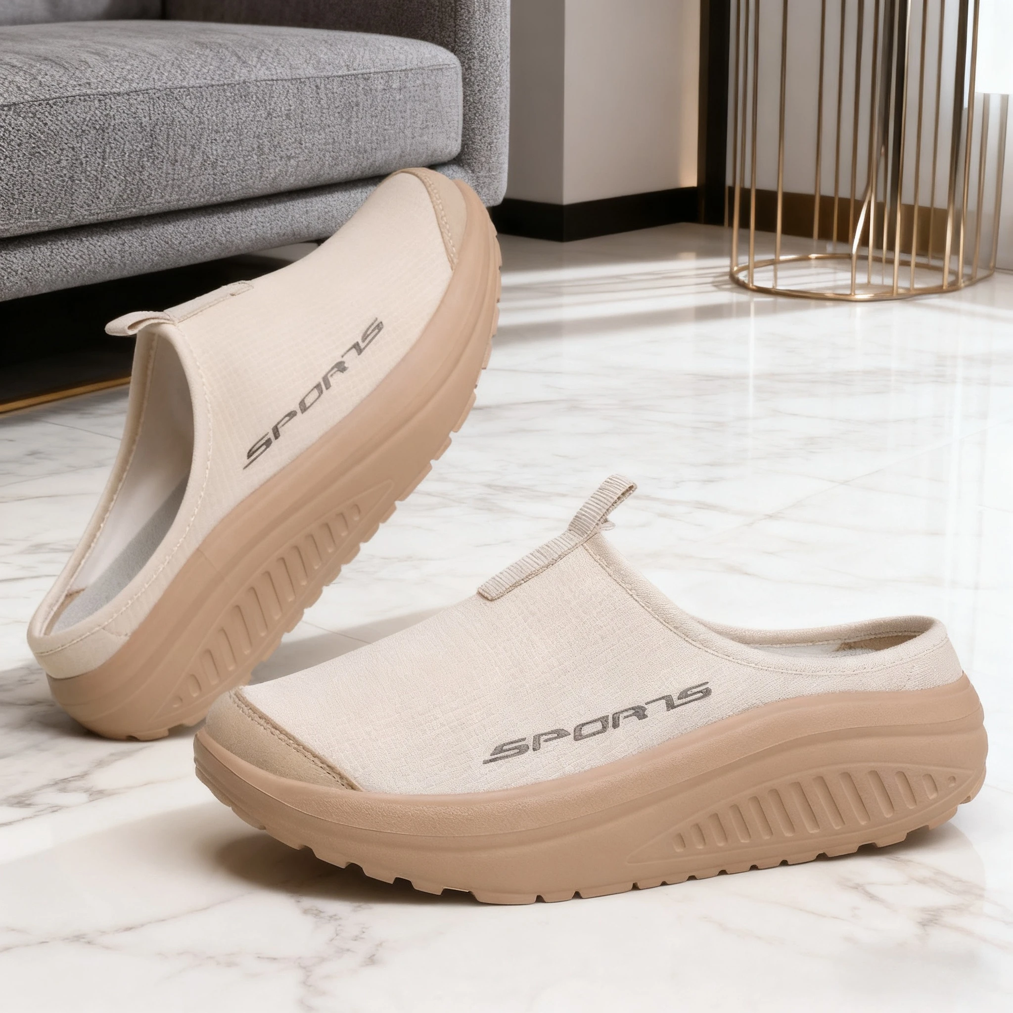 

Men's and Women's Walking Shoes Lightweight and Comfortable Platform Wheels Slippers Cheap Breathable Casual Flat Shoes 2025