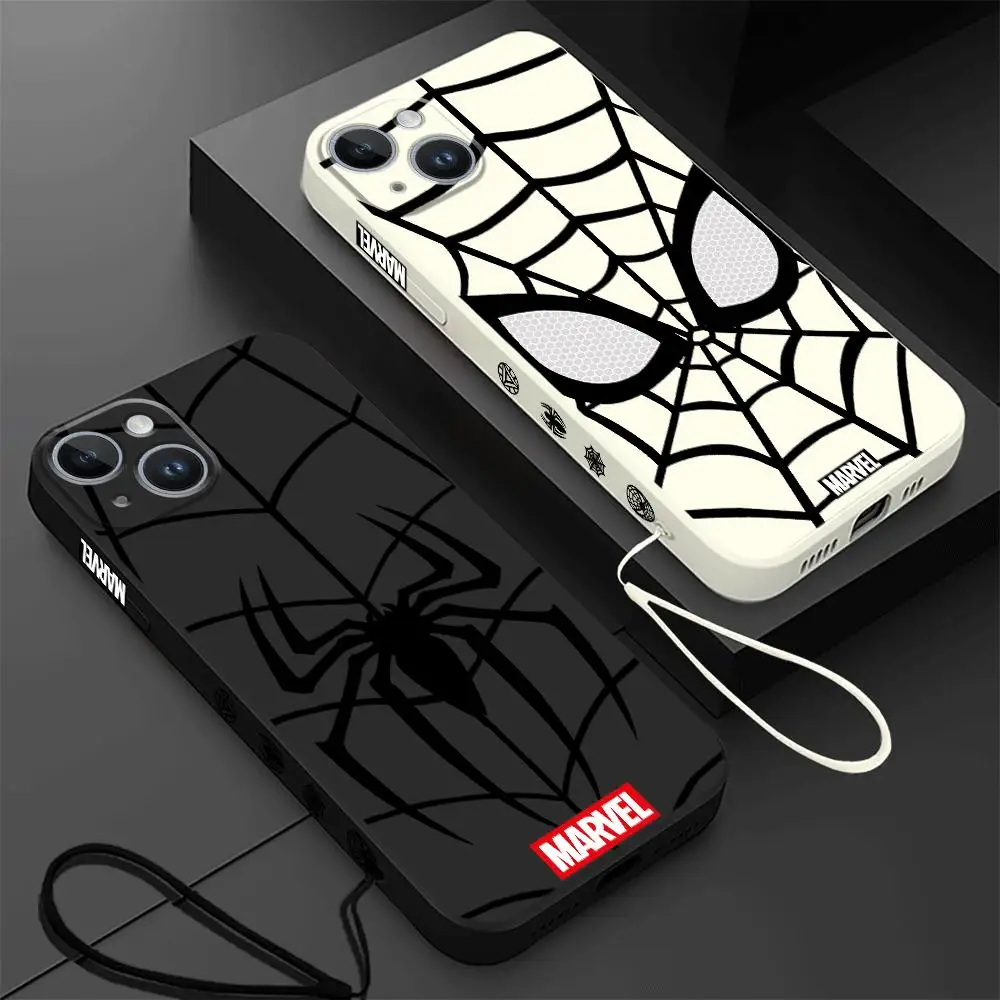 Marvel spiderman cool Phone Case for iPhone 13 Pro Max 15 7 8 Plus 11 Pro XS Max 14 Plus XR X 12 Mini Clear Cover