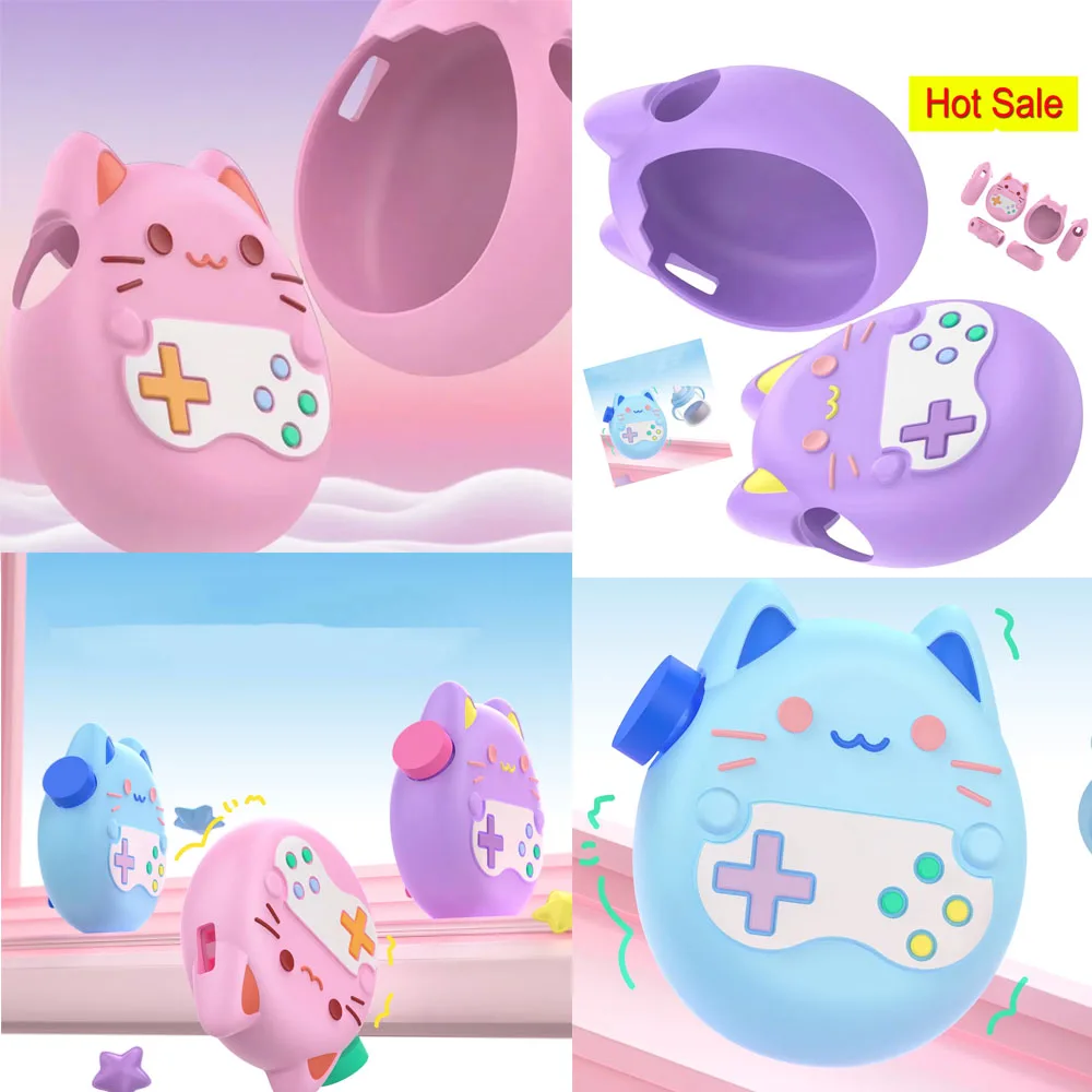 Protective Case For Tamagotchi Paradise Silicone Sleeve Virtual Electronic Pet Game Machine Cover Blue/Purple/Pink