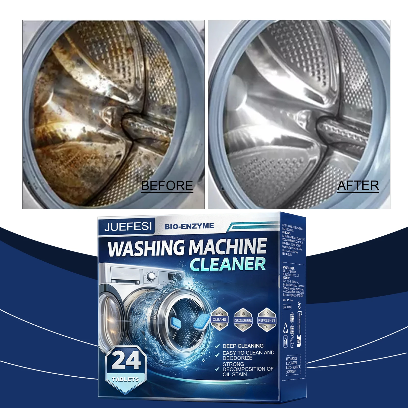 

Washing Machine Cleaner Powerful Descaling Stain Remover Eliminate Limescale Grease Odor Deep Clean Filter Basket Home Cleaning