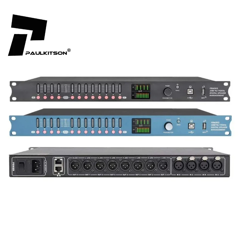 DP48X Professional Digital Audio Processor 4In 8Out Drive Rack Procesador Speaker Manage