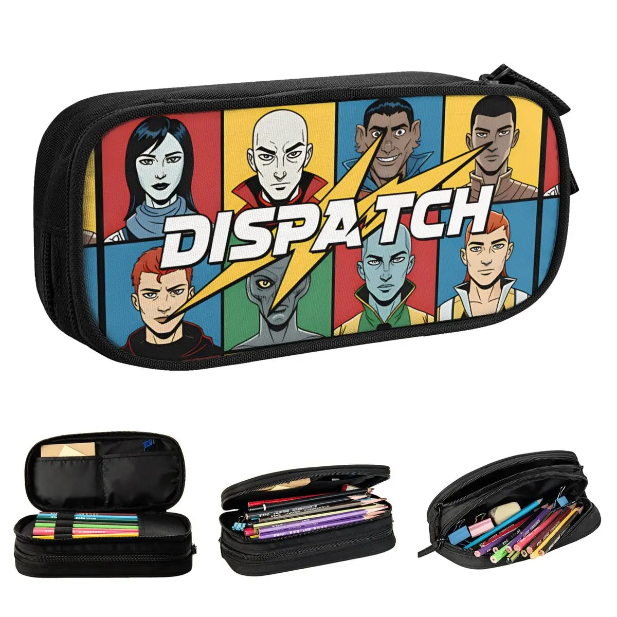 

Dispatch Comic Book Superhero Pencil Cases Pen Bags Girls Boys Large Storage Students School Cosmetic Pencil Pouch