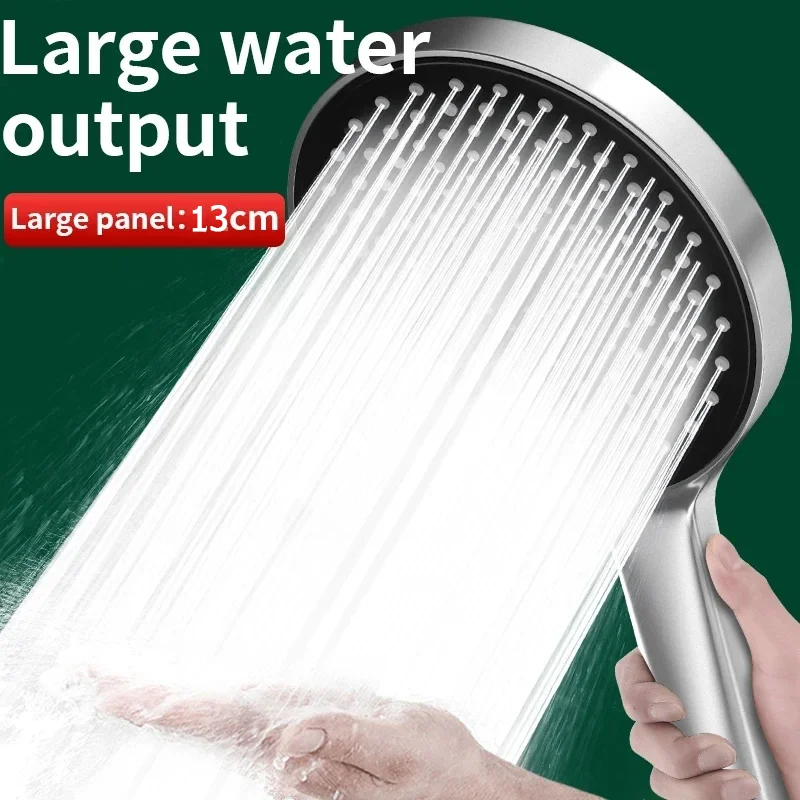 

13CM Big Shower Head 3 Modes Adjustable High Quality High Pressure Water Saving Flow Shower Faucet Nozzle Bathroom Accessories