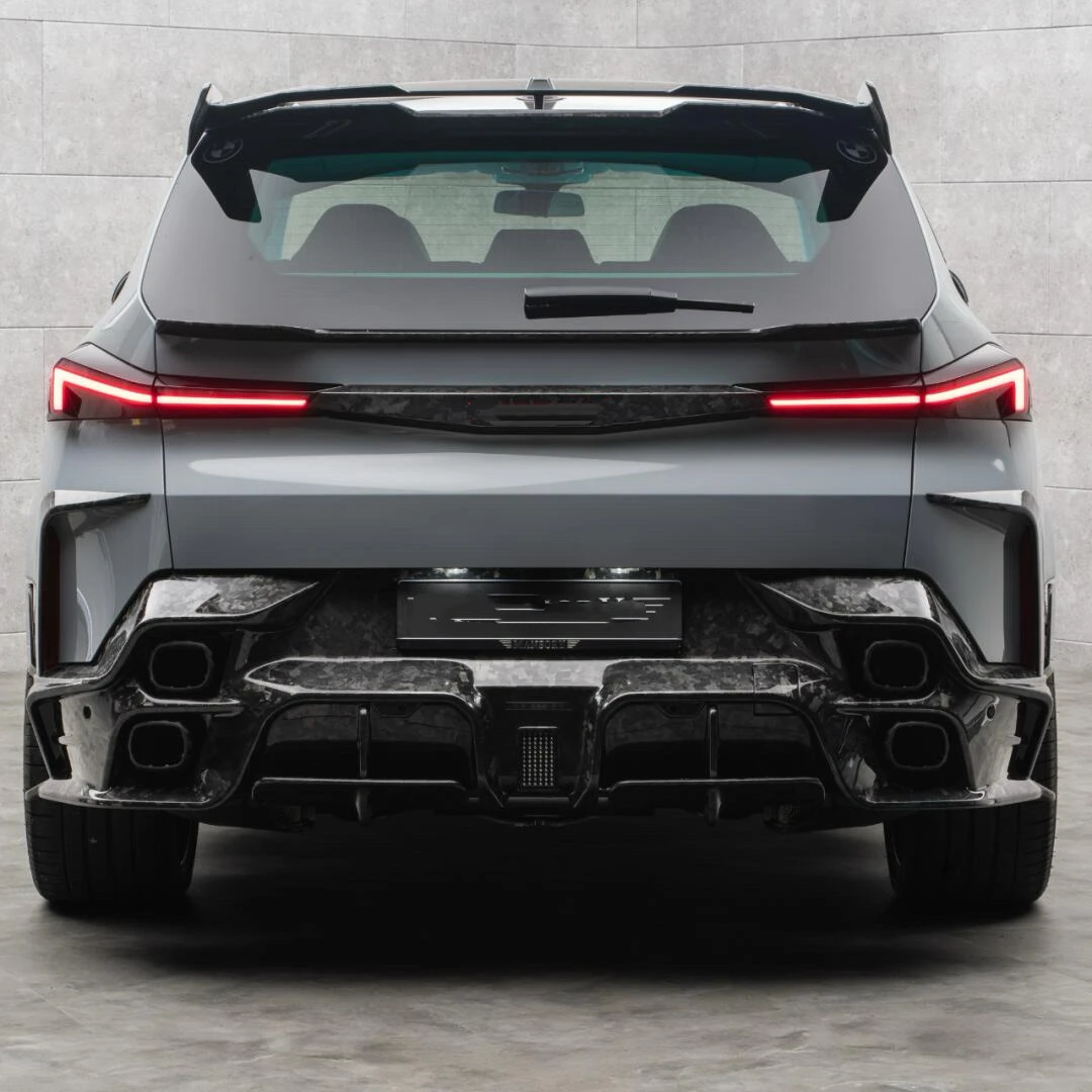 طقم هيكل من ألياف الكربون عالي الجودة طراز MSY لشفة أمامية XM تنورة جانبية غطاء محرك السيارة الخلفي الناشر طقم الجسم الواسع