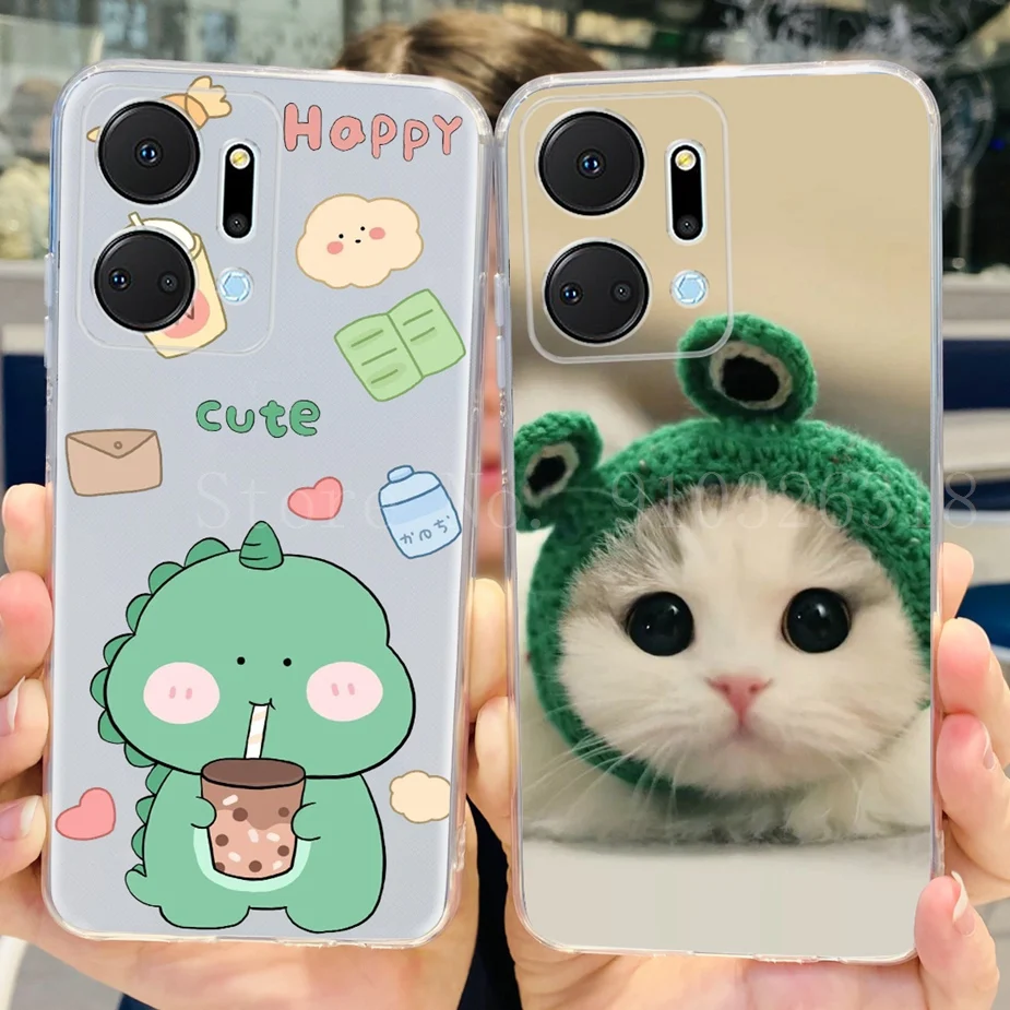 Luxury Painted Cover For Honor X7a 4G Case 2023 New Clear Silicone Soft Fundas Phone Case For Honor X7A X 7a HonorX7a Coque Capa
