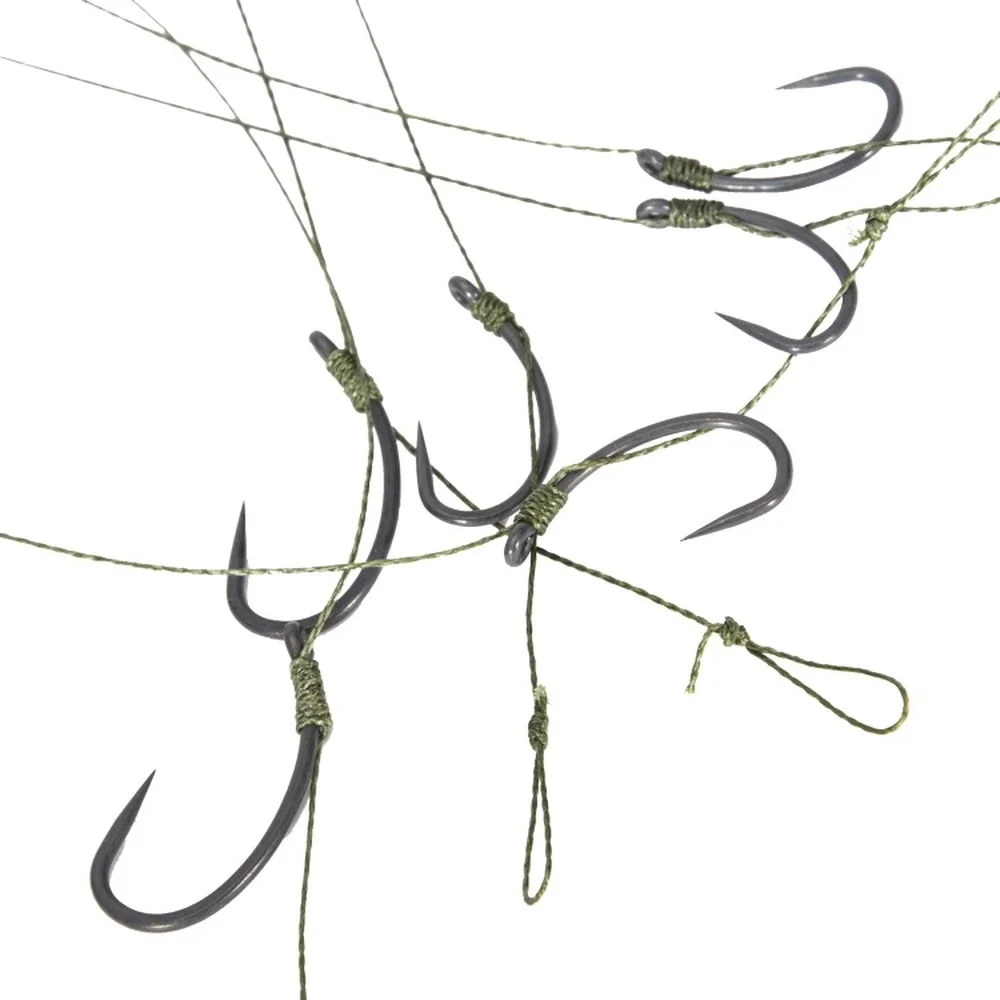 6# 8#10# Fish Hook Anti-entanglement Fixture Bait Soft Bait Wear Fake String Barbed Hook Fishing Hook Fishing Tackle