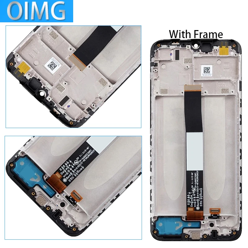 For Xiaomi Redmi 10A LCD Display Touch Screen With Frame Digitizer Assembly Replacement 220233L2C 220233L2G 220233L2I