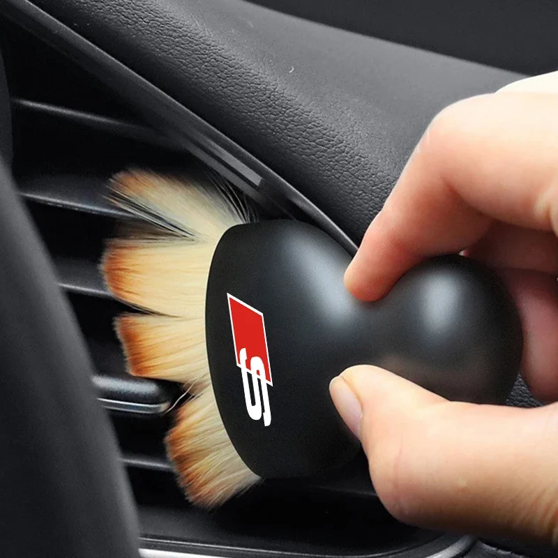 سيارة تنفيس تنظيف فرشاة ناعمة أداة التنظيف الداخلي للسيارة أودي RS كواترو S Line S4 S3 A6 A1 A3 A5 A4 A2 A8 A7 Q2 Q3 Q5 Q7 Q6 #4