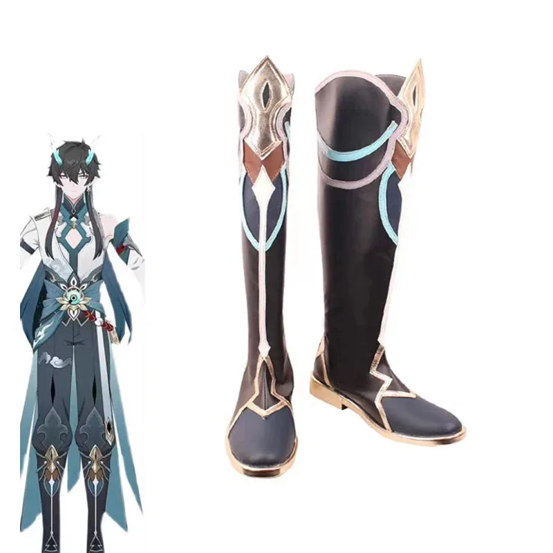 

Honkai Star Rail Dan Heng Imbibitor Lunae Game Cosplay Shoes Halloween Costumes Boot Props Men and Women Sizes 34-48
