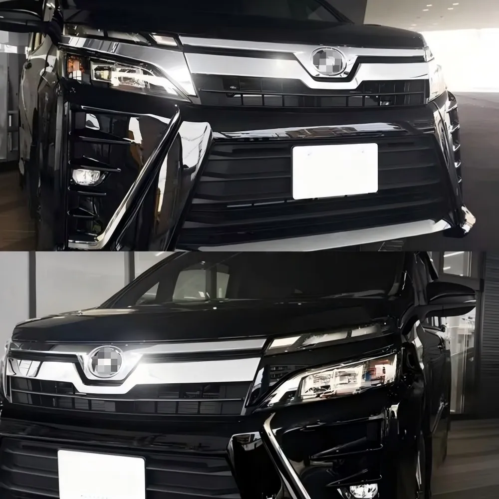 

Car Front Bumper Trim Front Emble Garnish Trim Lower Stainless Steel Car Styling Cover For Toyota Voxy R80 2017 Facelift