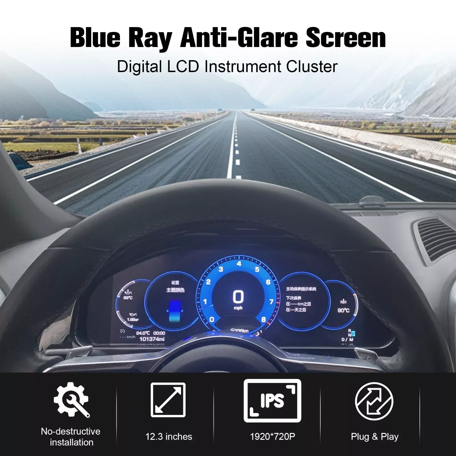 

Dashboard For Porsche Cayenne 2011-2017 Cayenne Cluster 92A speedometer LCD instrument panel digital instrument 7UI