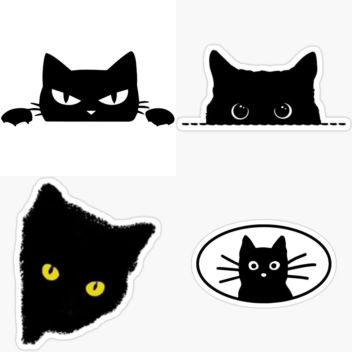 

Black Cat Peeking JDM Sticker Car Motorcycle Decal Stuff Mobile Phones Off Road Vehicle Supplies Ornaments Exterior Accesories