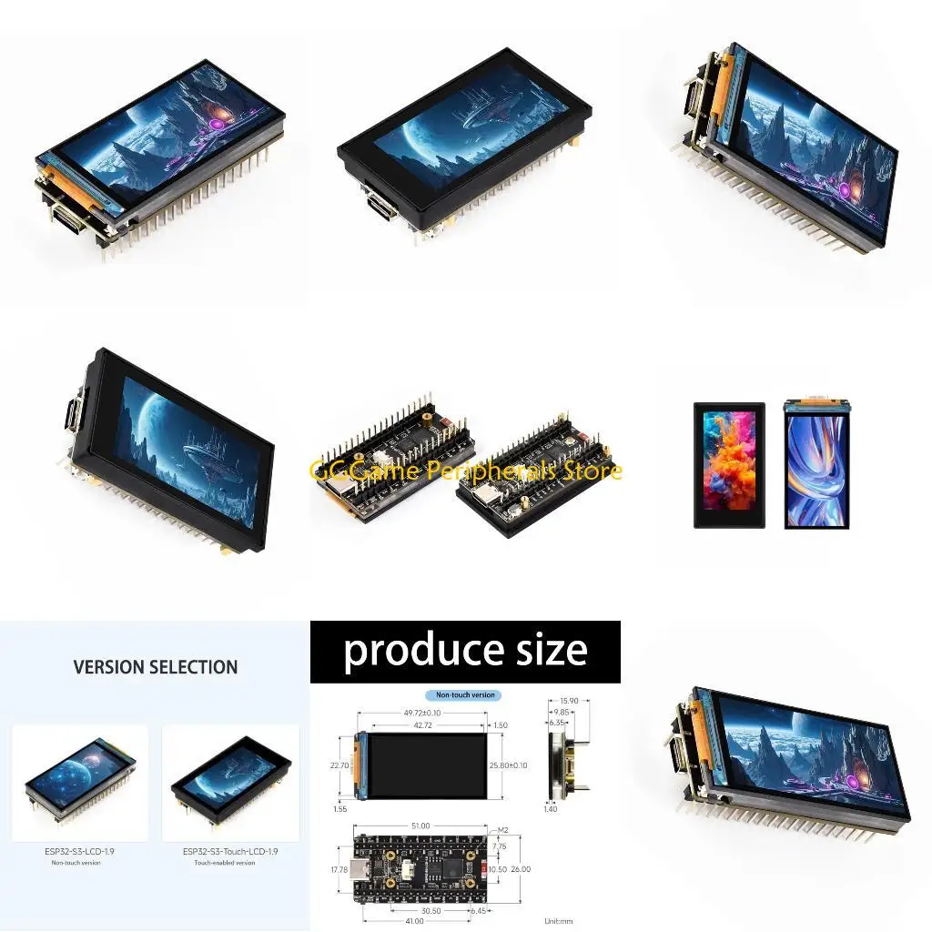 

U55B 1.9inch LCD Display Development Board WIFI Bluetooth-compatible Microcontroller