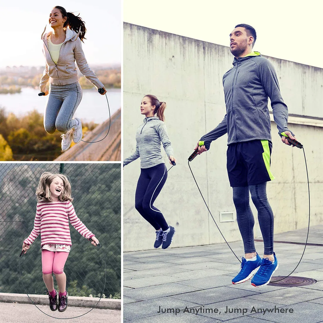 Professional Jump Rope with PVC Bearings and Steel Wire