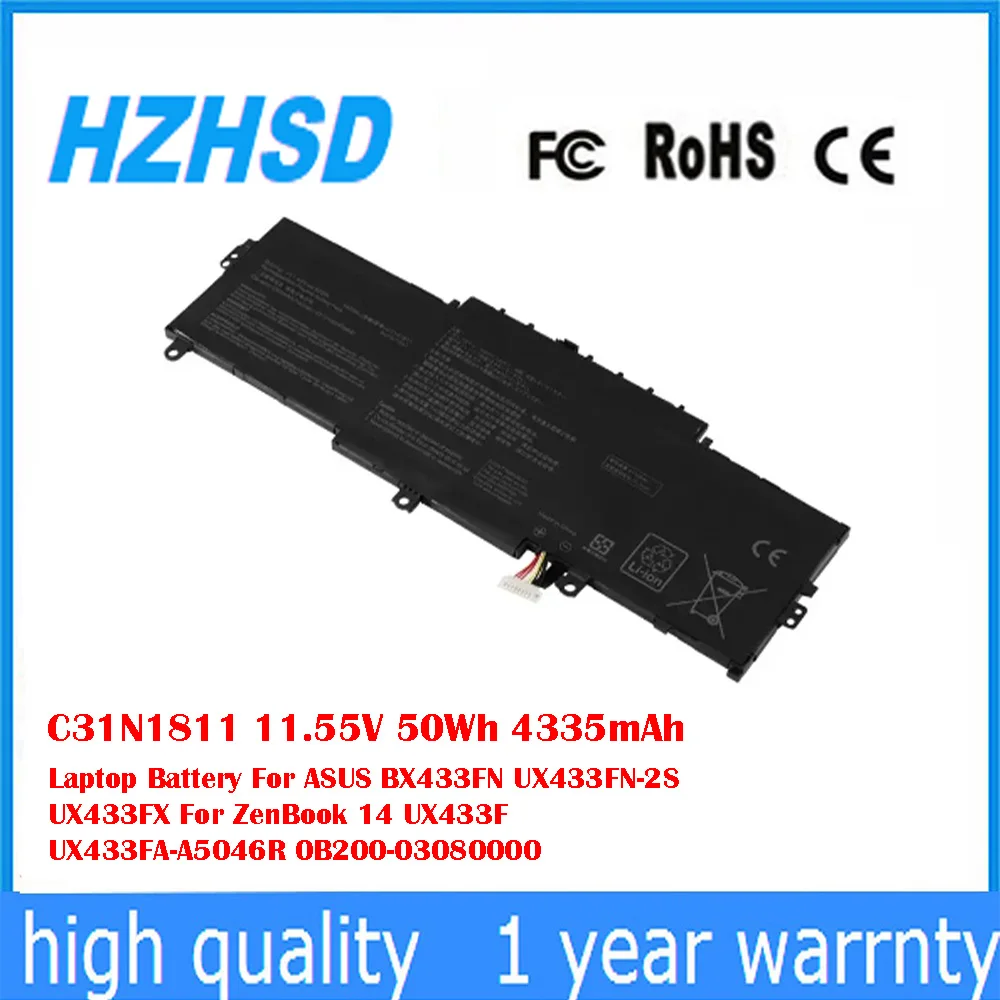 

C31N1811 11.55V 50Wh 4335mAh Laptop Battery For ASUS BX433FN UX433FN-2S UX433FX For ZenBook 14 UX433F UX433FA-A5046R