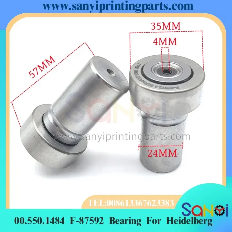

2 Pieces/Lot Best Quality 00.550.1484 F-87592 Cam Follower Bearing For Heidelberg XL105 SM102 Printing Machine Parts