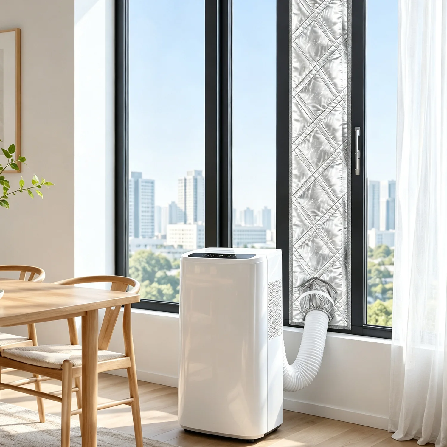 New Cotton Laminated Portable Air Conditioner Seal Cloth, Dustproof Heat Retention Block to Prevent Hot and Cold Air Interchange