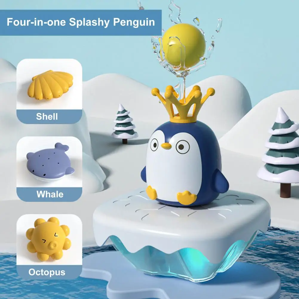 

Bathtub Toy Interactive Baby Bath Toy Cute Penguin Sprays Water for Bathtub or Swimming Pool Ideal Baby Shower Gift