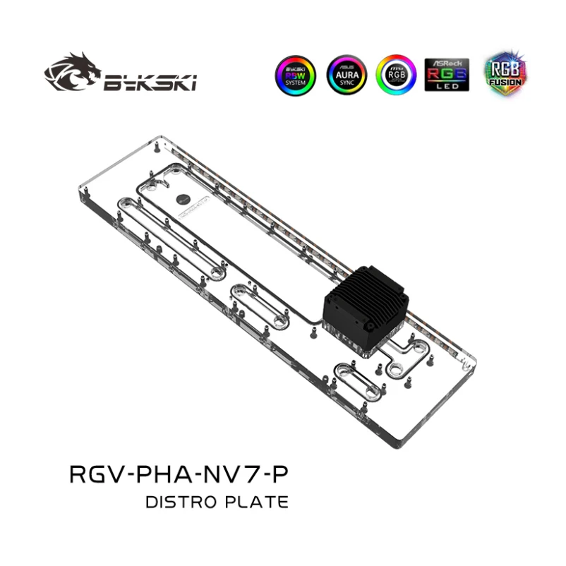 Bykski Acrylic Distro Plate /Board Reservoir for PHANTEKS NV7 Computer Case /Water Cooling System /Combo DDC Pump RGV-PHA-NV7-P