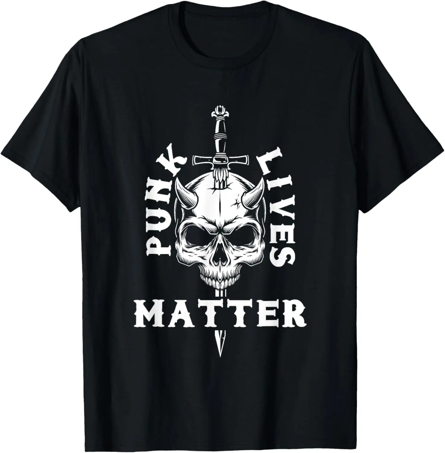 

Punk Skull Skeleton Rock Music Aesthetic Subculture Rocker T-Shirt Motorcycle