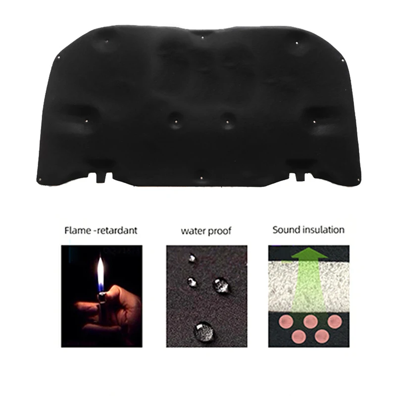 2016-2019 Heat Sound Insulation Cotton Pad for Toyota Land Cruiser 2016 2017 2018 2019 Accessories Soundproof Firewall Mat 5