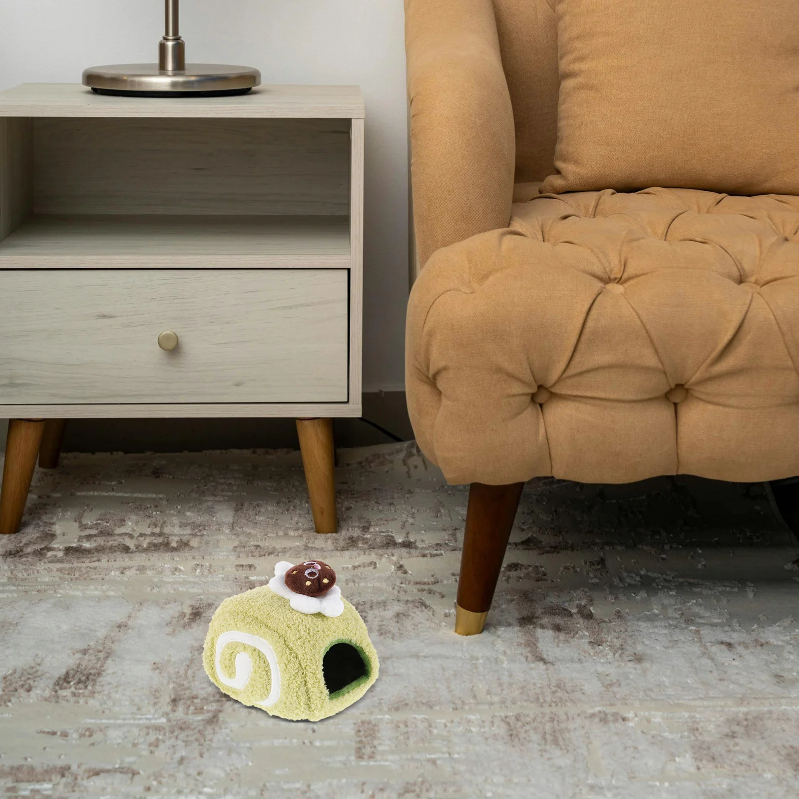 

Cozy Hamster Winter Bed Cotton Material Roll Style Hideout House Warm Secure Resting Place Multi Use Sleep Play Area