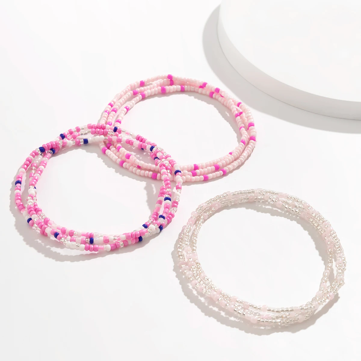 Ingemark 3 قطعة/المجموعة بوهو مرونة البذور الخرز الخصر حزام البطن سلاسل المرأة الصيف بيكيني مثير الجمالية الجسم مجوهرات اكسسوارات