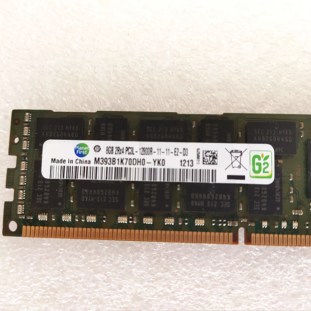 Memoria RAM para Samsung, 8GB, 8G, 2RX4, PC3L-12800R, 1600, DDR3L, M393B1K70DH0-YK0, 1 unidad