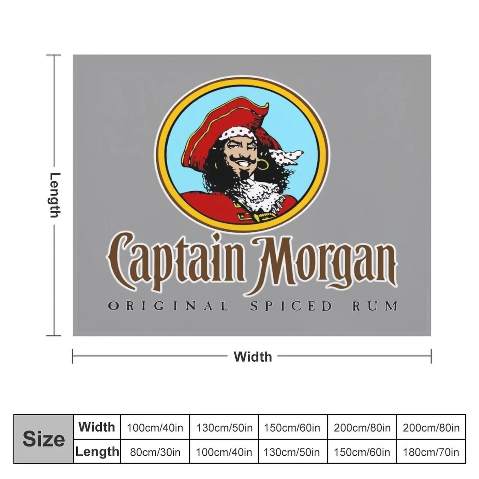 CAPTAIN MORGAN Throw Blanket Single Bed Blankets