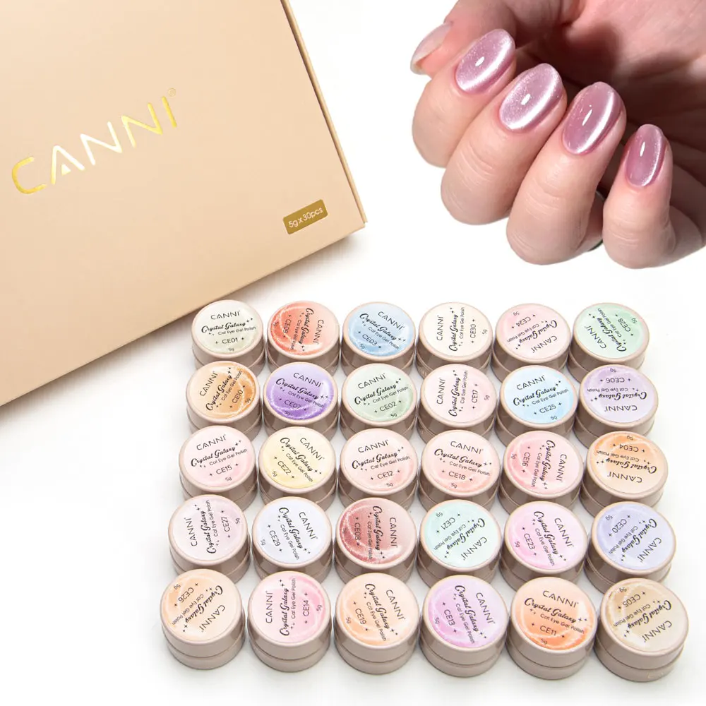 CANNI Galaxy Sparkle Crystal Cat Eye Nail Gel Polish Japanese Quality Painting Gel Nail Manicure Magnet Semi Permanent Gel