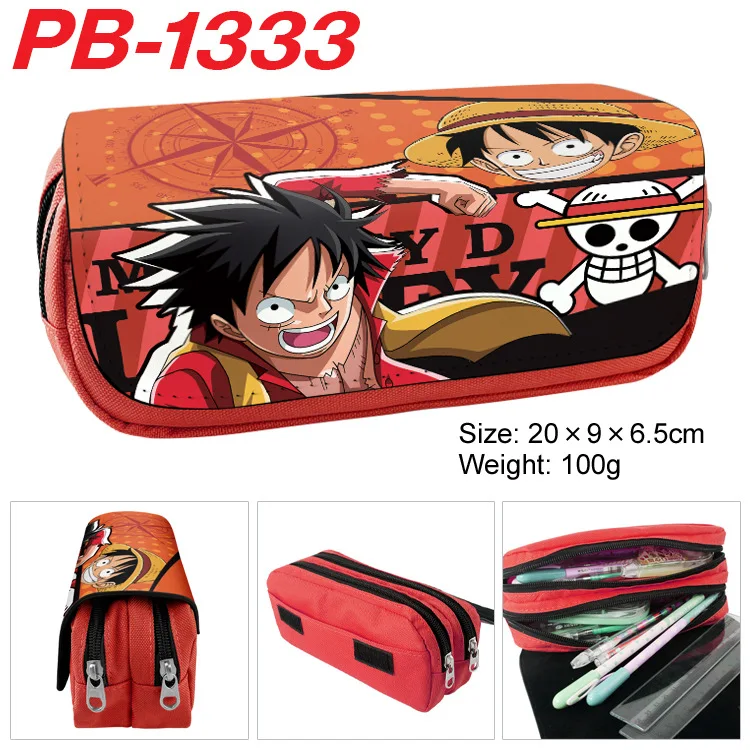 One Piece Pen Bag Roronoa Zoro Luffy Chopper Trafalgar D. Water Jinbe Cartoon Student Pencil Case Stationery Box Kids Gift