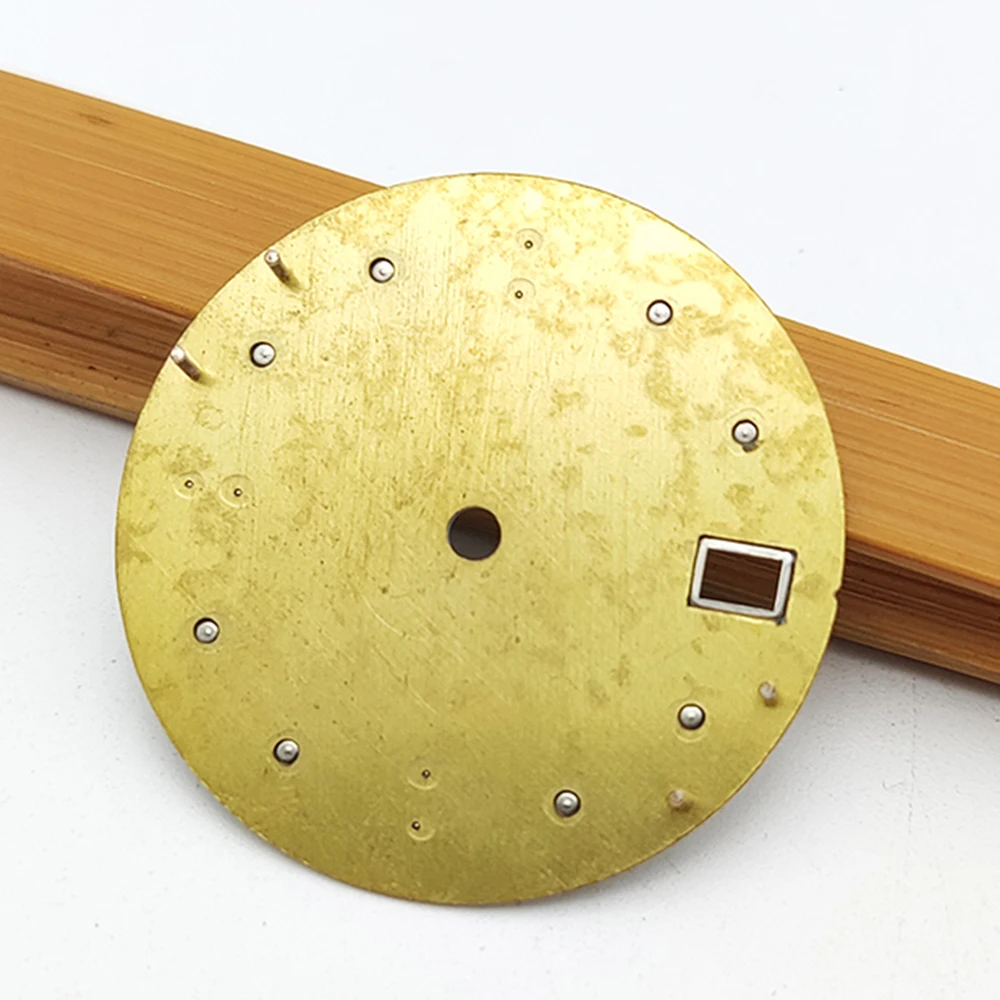 28.5MM Irregular Color Block Watch Dial Green Luminous NH35 Faces Men's Diving Watches Modification Parts for NH36 Movement - view 2