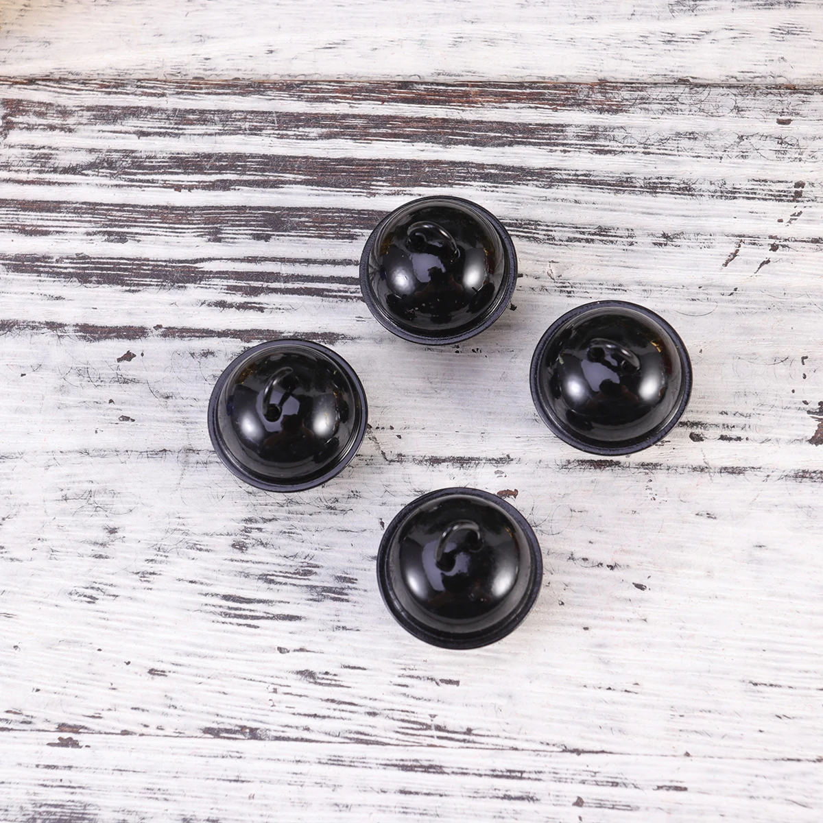 

50 pcs Jingle Bells Small Metal Round Christmas Ornament Key Chain Vintage Craft Bulk Decorations for Accessories
