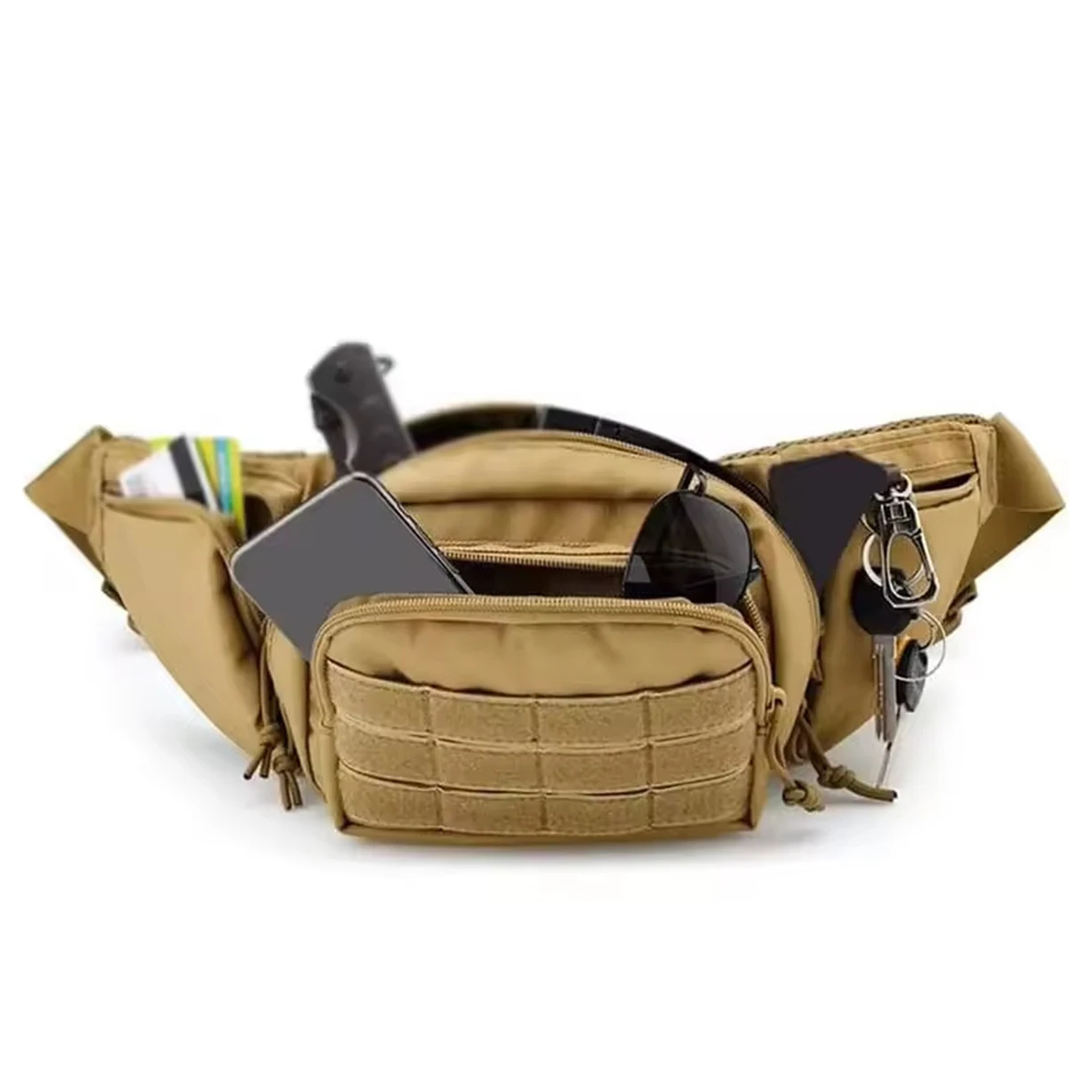 Tactical Waist Bag Multifunctional Pistol Pouch MOLLE Universal Pistol Holster Messenger Bag for Outdoor Hunting Shooting