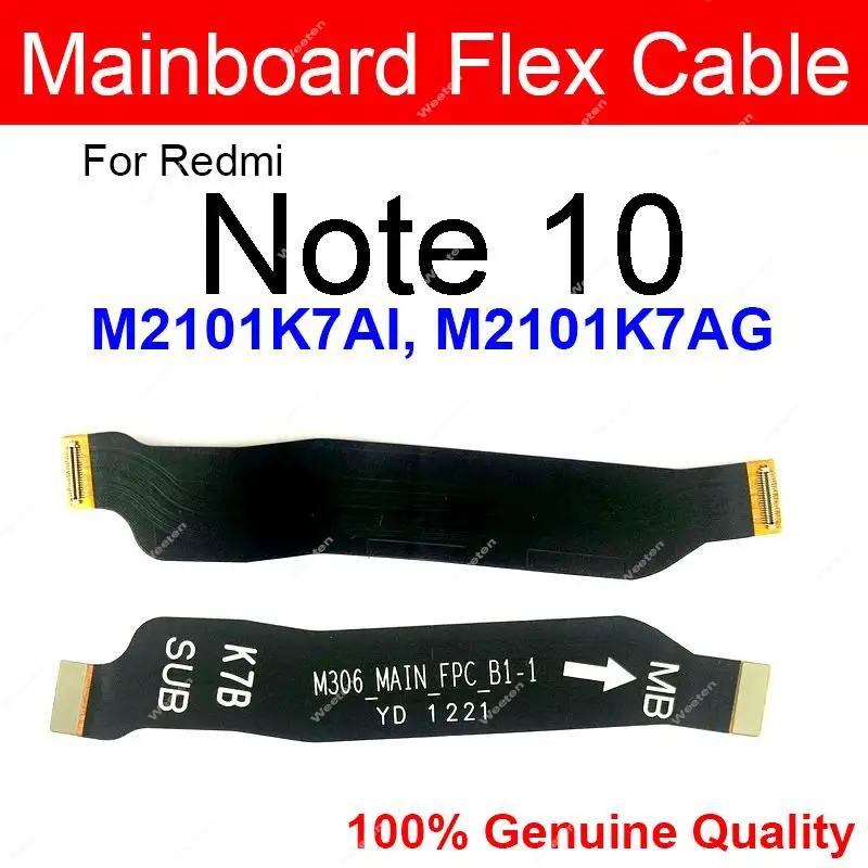 LCD Motherboard Connector Flex Cable For Xiaomi Redmi Note 10 Note 10S Note 10 Pro Max 5G Mainboard LCD Display Connector Ribbon