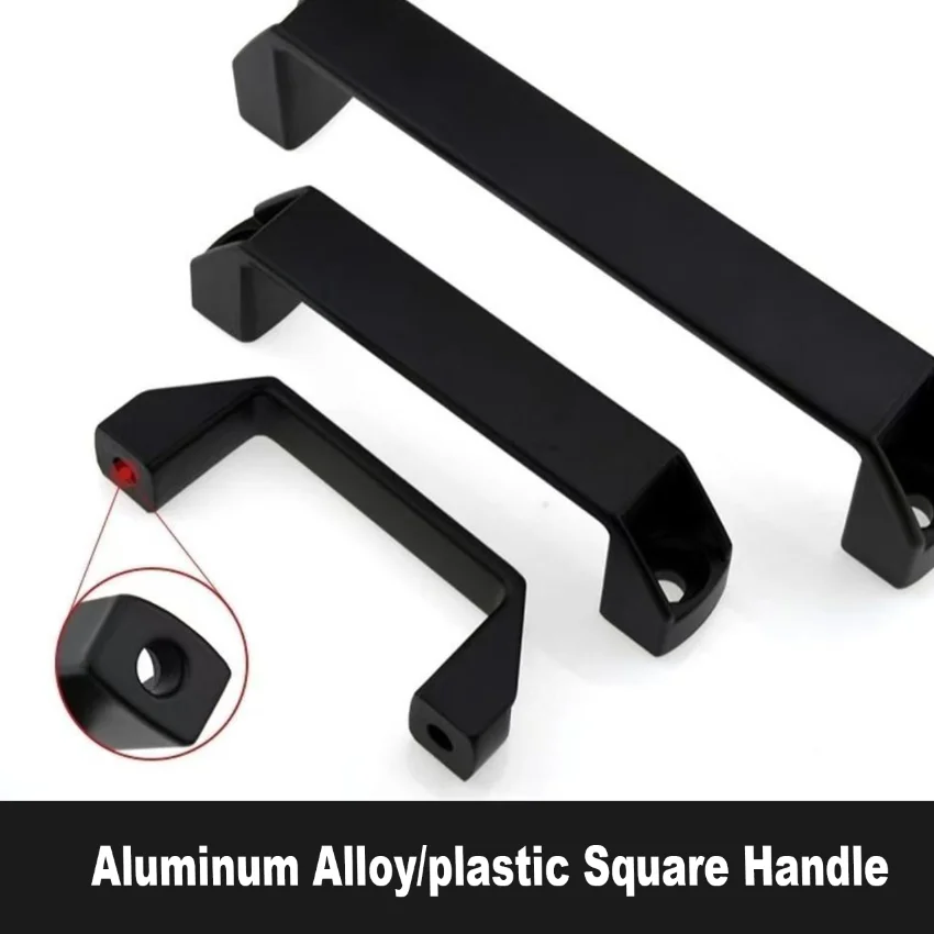 Thickened Aluminum Alloy/plastic Black Handle Cabinet Door/drawer/electrical Box Cabinet Door Handle Industrial Equipment Handle