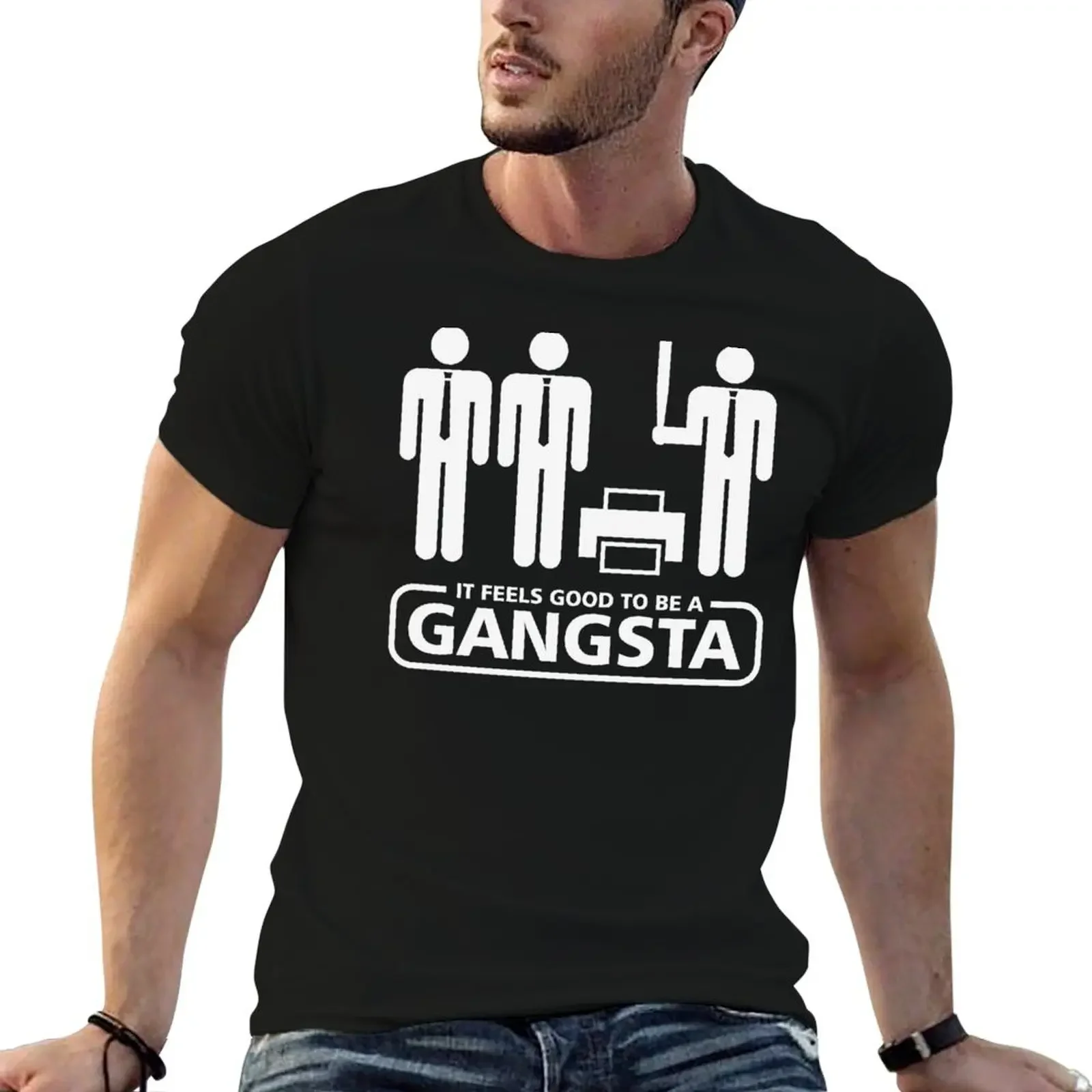 Gangsta T-Shirt rapper graphic tees summer clothes men workout shirt