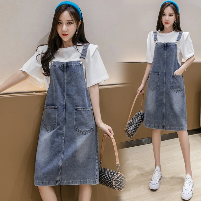 Jeans frock girl fashion