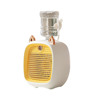 1200MAh Mini Air Conditioner Portable Desktop Fan Humidifier Purifier 3 Speed 2 Mode Spray USB Table Fan Car Home, B