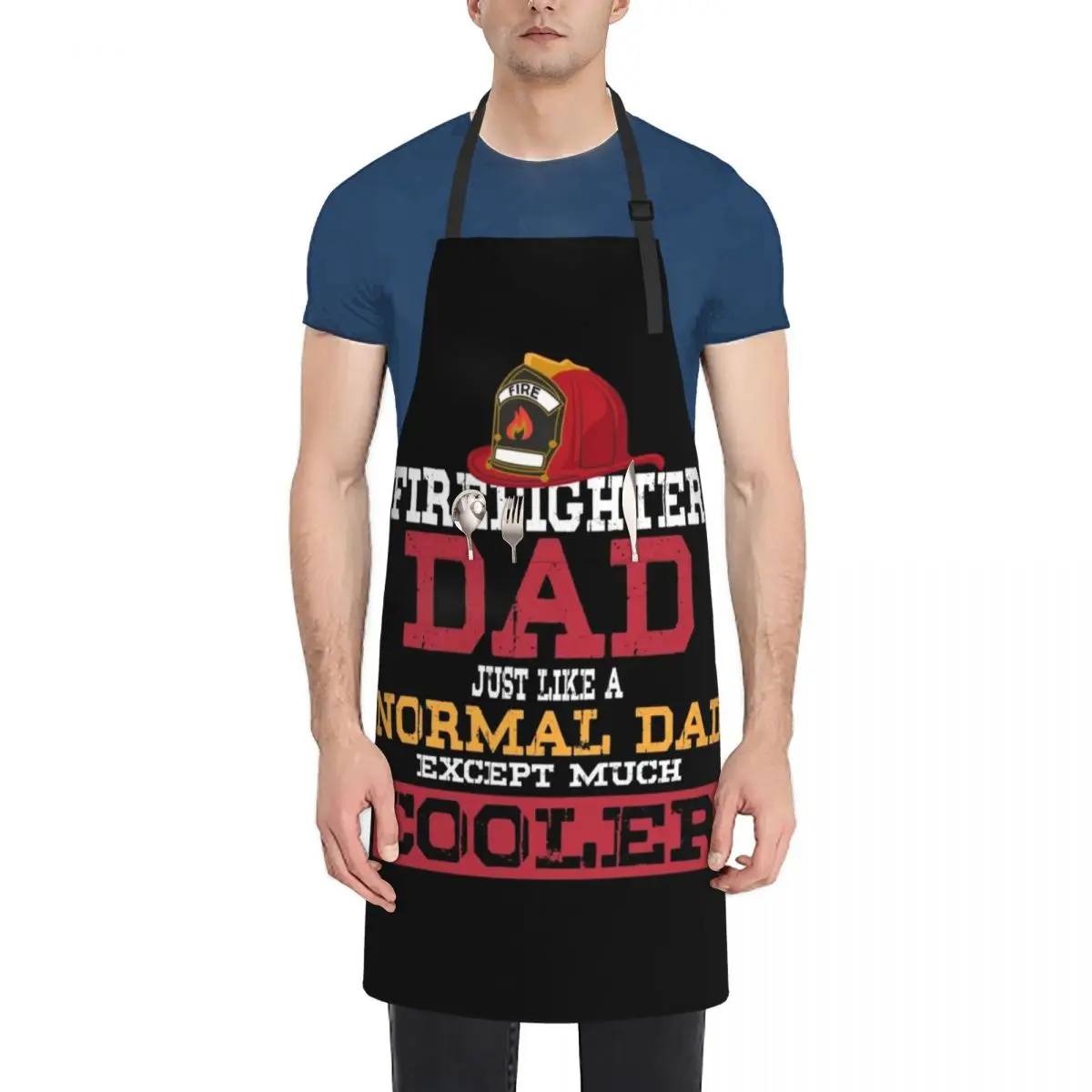 Cool Firefighter Dad Apron Things For The Home painting Apron