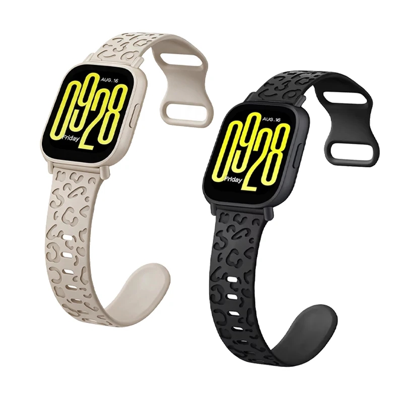 Engraved Leopard Strap For Xiaomi Redmi Watch 5Active/5 Lite Accessories Sport Silicone Bracelet correa redmi watch 5active band