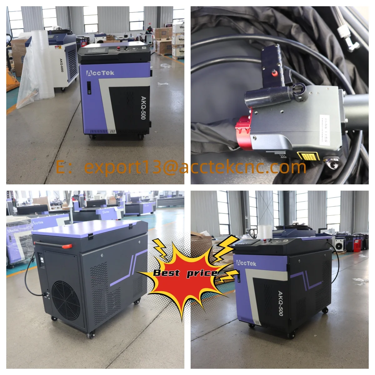 ACCTEK Laser Rust Remover Machine 500W Pulse Laser Cleaning Machine Oil Paint Laser Stripper from Metal Wood Surface