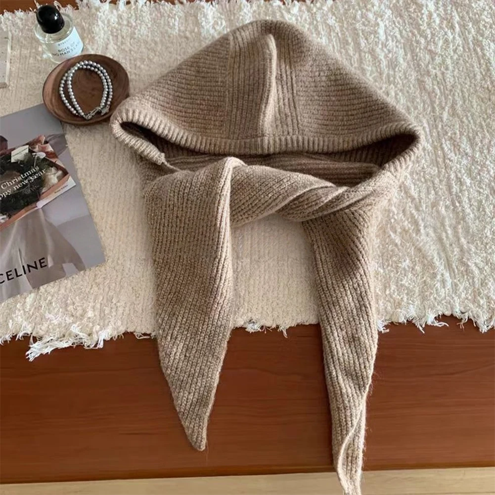 سميكة قطعة واحدة محبوك بالاكلافا مقنعين قبعة وشاح للجنسين حماية الرقبة شتاء دافئ الطقس البارد الإكسسوارات