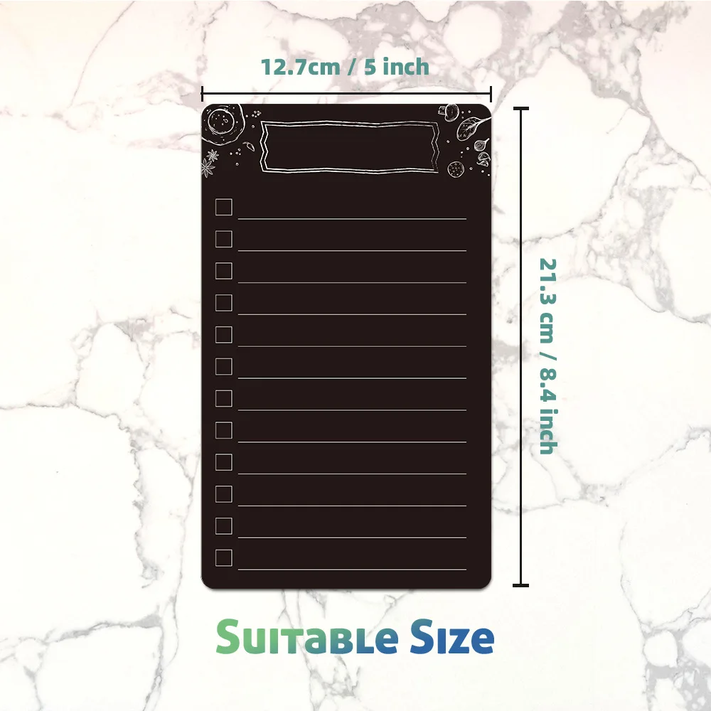 Black Fridge Magnets Weekly Planner Boards Rewritable Refrigerator Stickers Dry Erase Message Board Kitchen Decoration